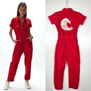 Rue Stiic Ukiyo Worksuit In Poppy Red Size Extra Small